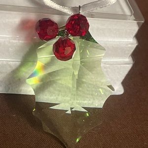 Swarovski holly ornament